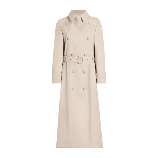 Cotton drill trench coat