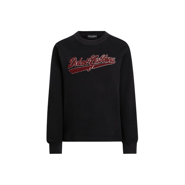 Dolce & Gabbana Cotton sweatshirt with patch Top