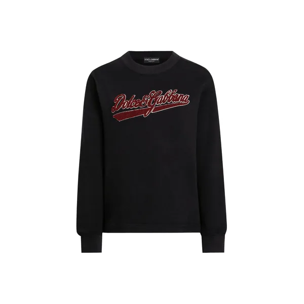 Dolce & Gabbana Cotton sweatshirt with patch Top