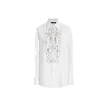 Dolce & Gabbana Cotton tuxedo shirt with rhinestone-embroidered shirt front