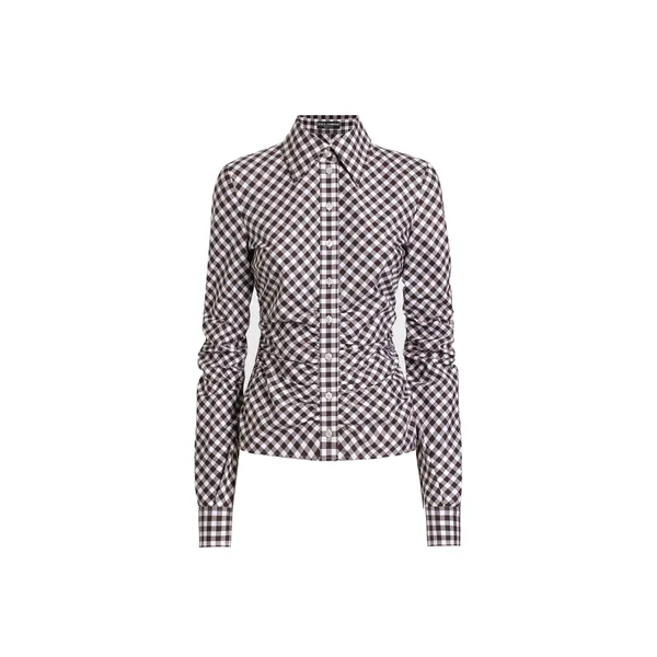 Cotton twill check shirt