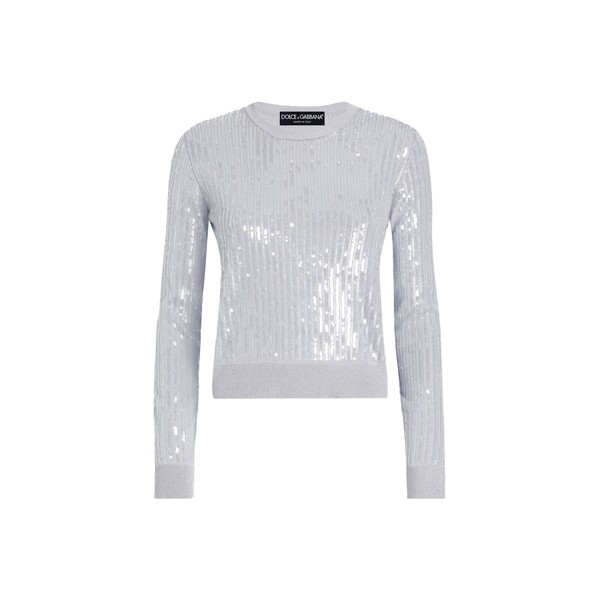 Dolce & Gabbana Crew-neck sweater with sequin embellishment