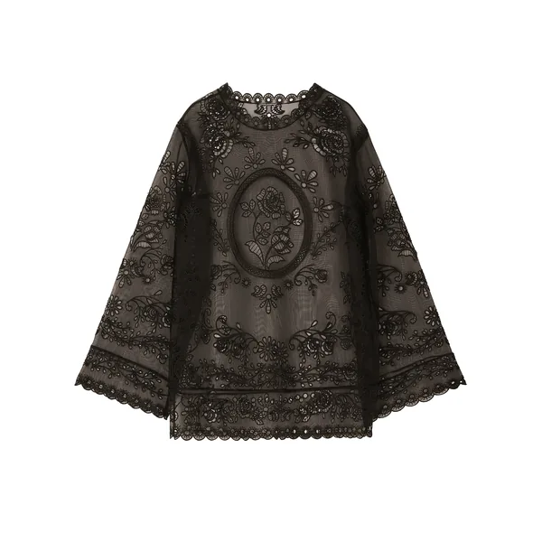 Dolce & Gabbana Crinoline A-line dress with inlay embellishment