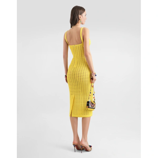 Dolce & Gabbana Crochet bustier dress, view 3