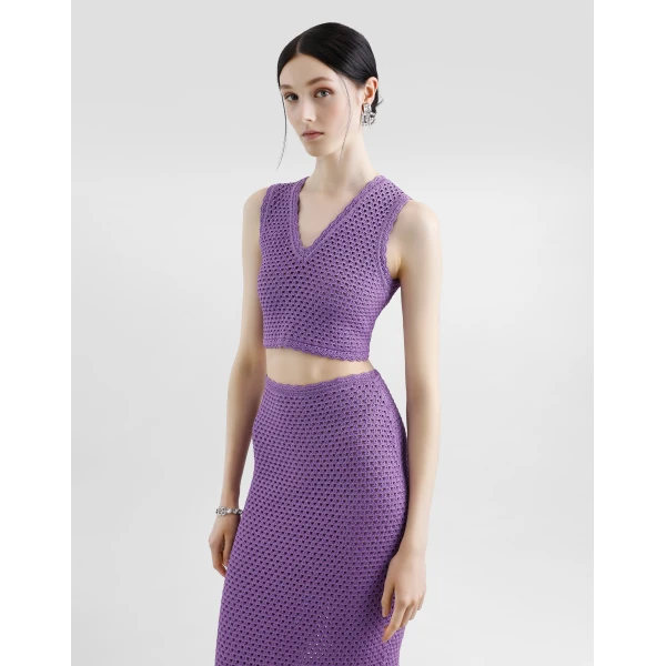 Dolce & Gabbana Crochet crop top, view 4
