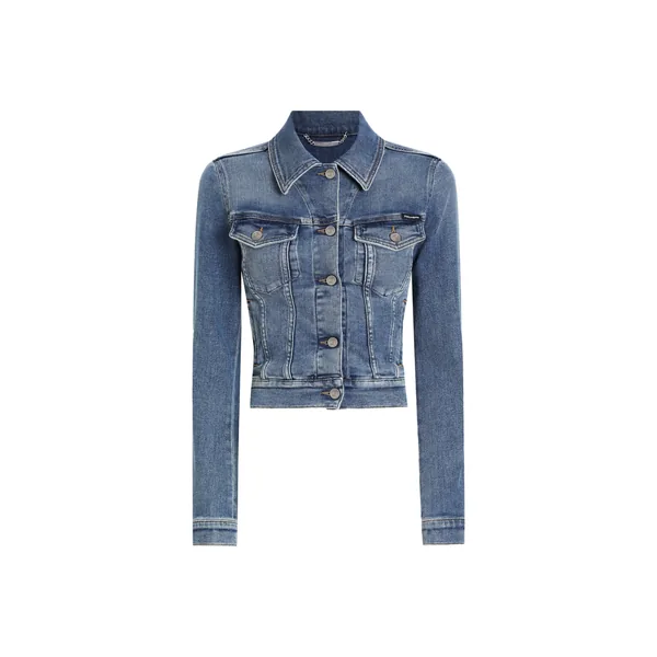 Dolce & Gabbana Cropped cotton denim jacket