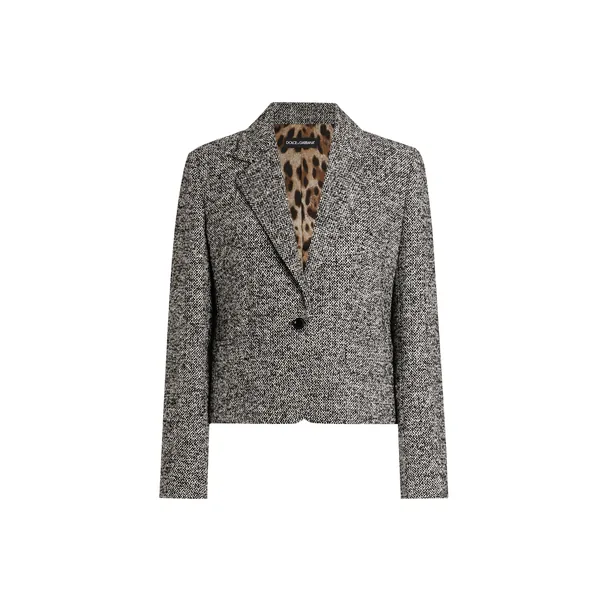 Dotted wool blend jacket