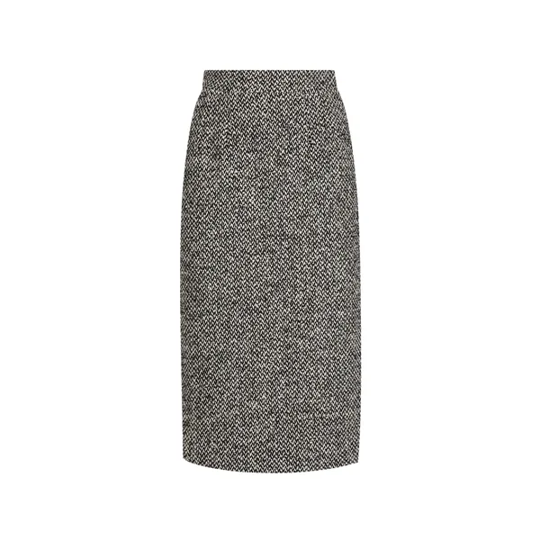 Dolce & Gabbana Dotted wool blend sheath skirt