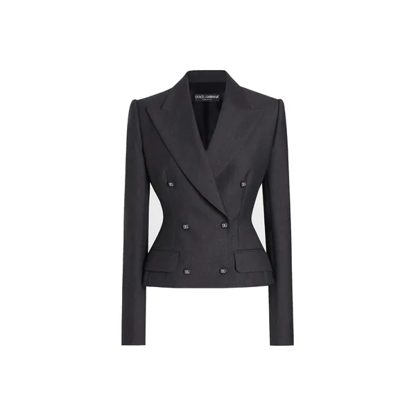 Dolce & Gabbana Double-breasted Dolce jacket with DG-branded buttons