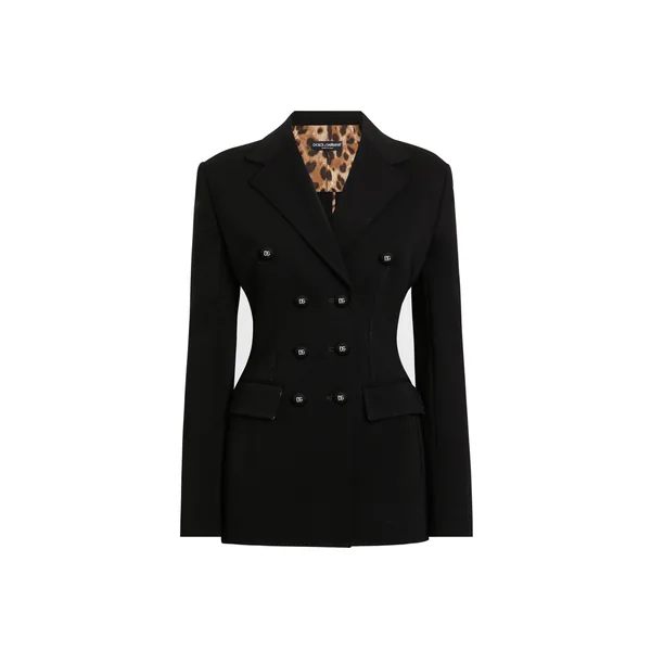 Dolce & Gabbana Double-breasted Turlington jacket in jersey Milano rib