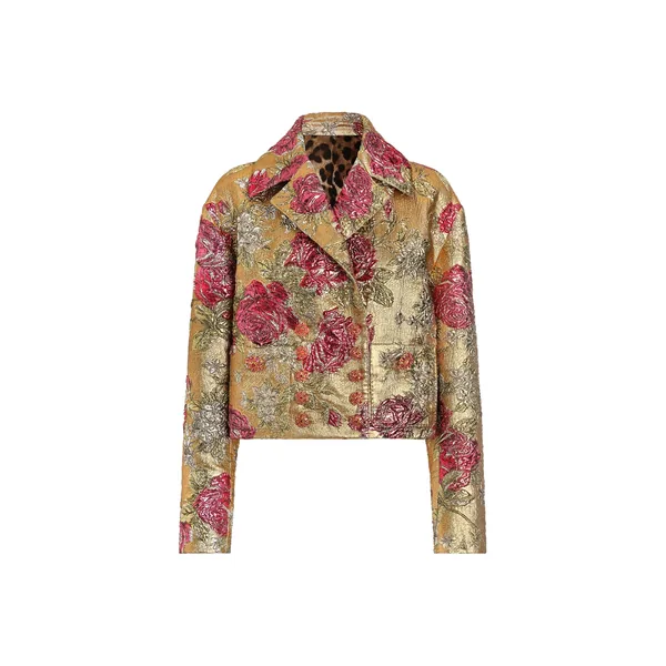 Dolce & Gabbana Double-breasted jacket in floral jacquard