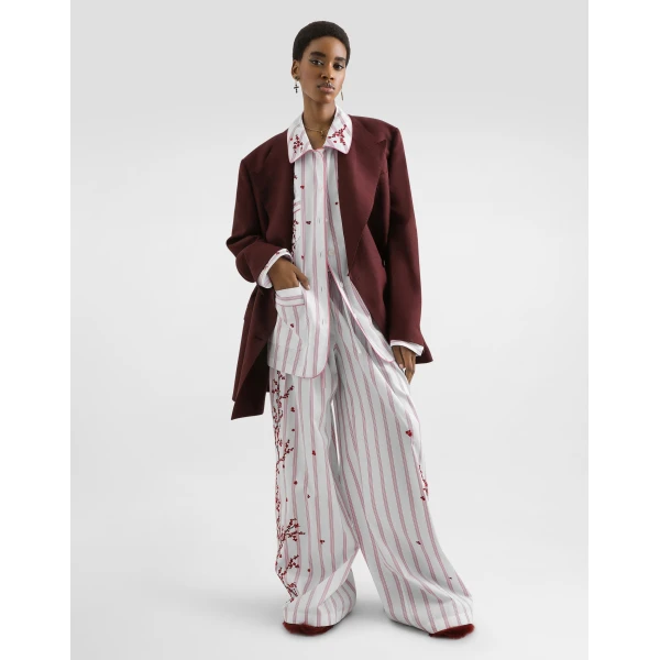 Dolce & Gabbana Double-breasted jacket in sartorial linen canvas, view 2