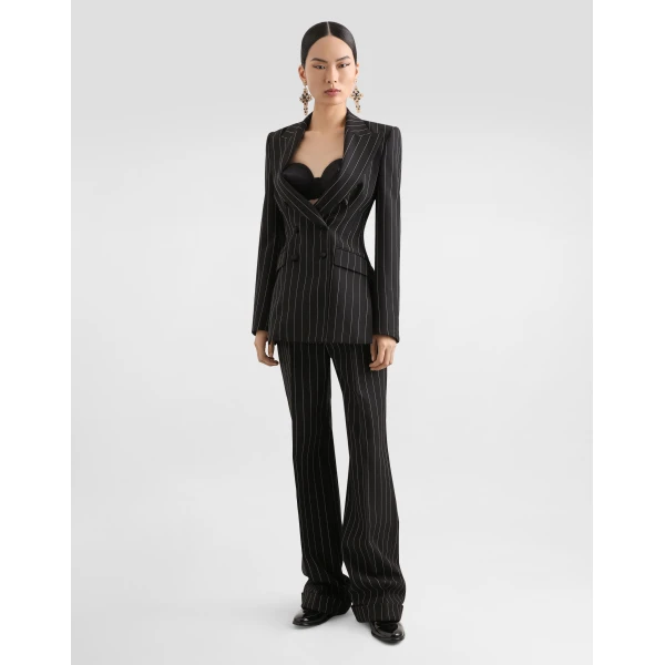 Dolce & Gabbana Double-breasted pinstripe wool jacket, view 2