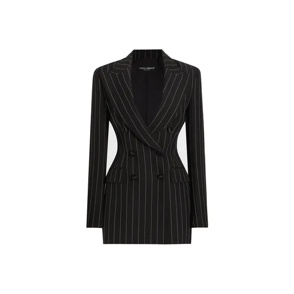 Dolce & Gabbana Double-breasted pinstripe wool jacket