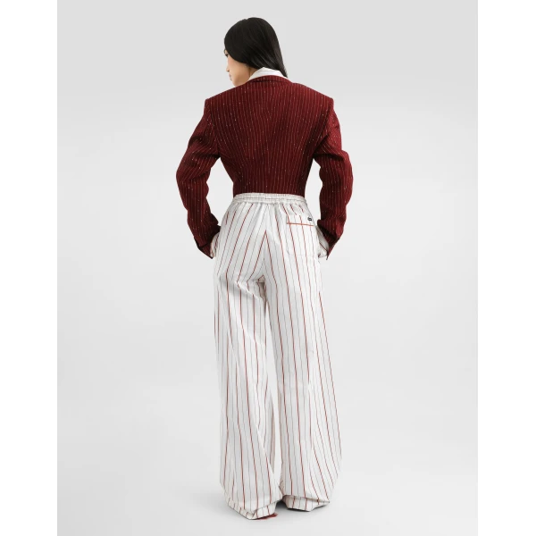 Dolce & Gabbana Double-breasted pinstriped taormina jacket, view 3
