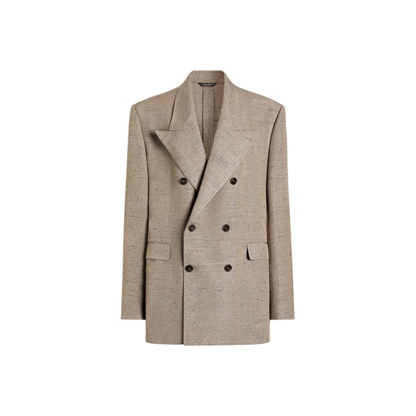 Dolce & Gabbana Double-breasted sicilia tweed-effect jacket