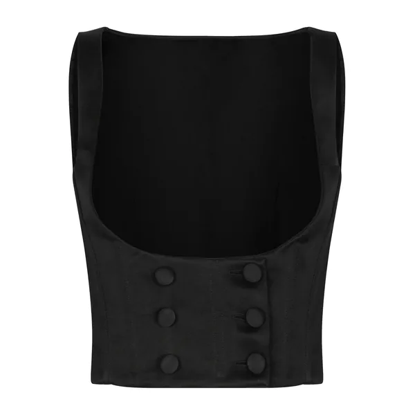 Dolce & Gabbana Double-breasted silk duchesse tuxedo jacket