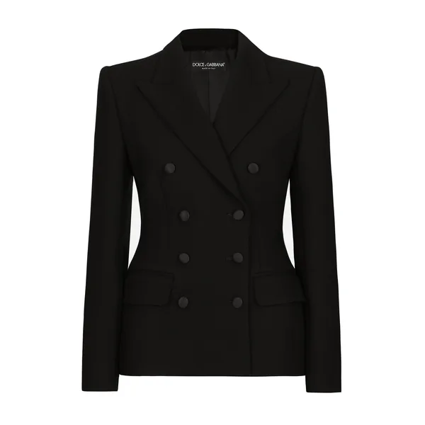 Double-breasted wool Dolce jacket with padded sides
