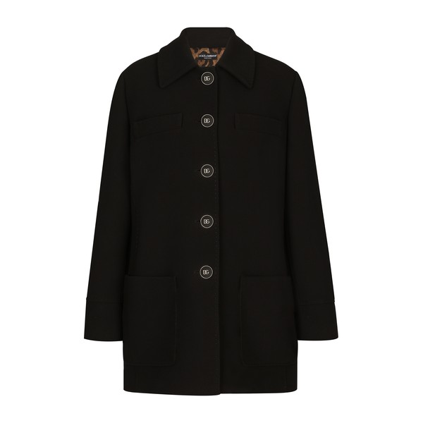 Dolce & Gabbana Double crepe peacoat with galalith buttons Coat