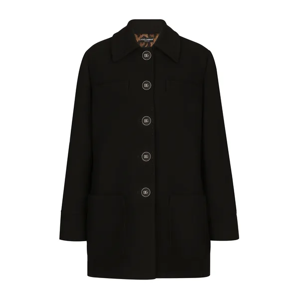 Double crepe peacoat with galalith buttons