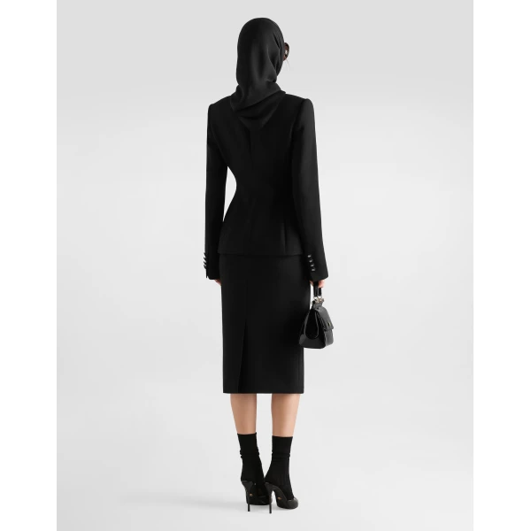 Dolce & Gabbana Double wool crêpe skirt, view 3