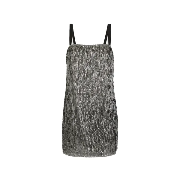 Dress with embroidered sequins