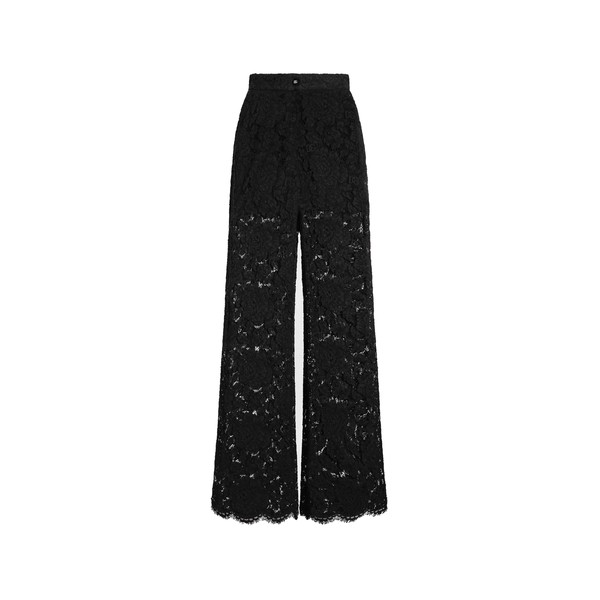 Dolce & Gabbana Flared branded stretch lace pants