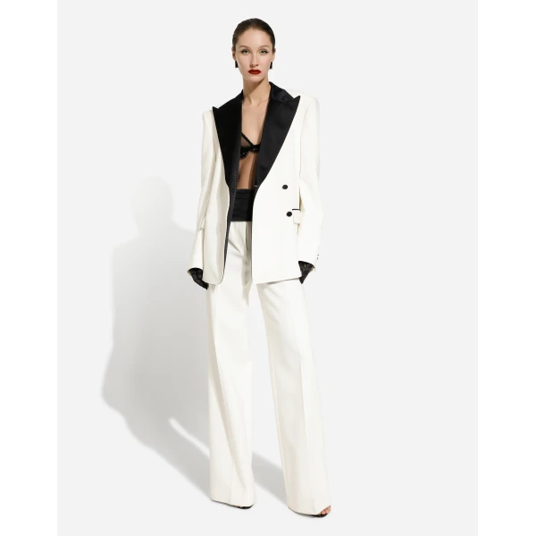 Dolce & Gabbana Flared double crepe pants, view 3