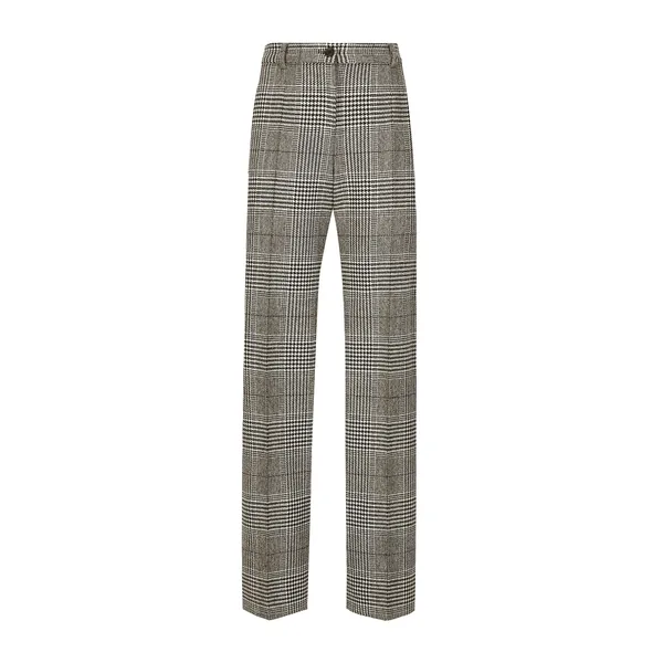 Dolce & Gabbana Flared glen plaid pants