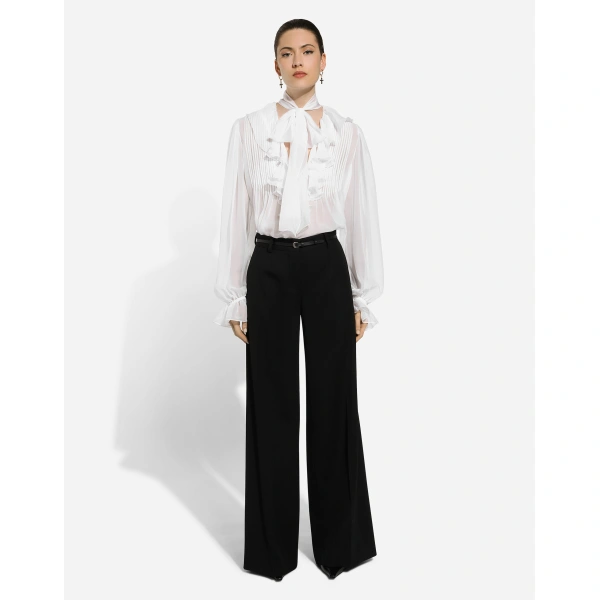 Dolce & Gabbana Flared wool gabardine pants, view 2