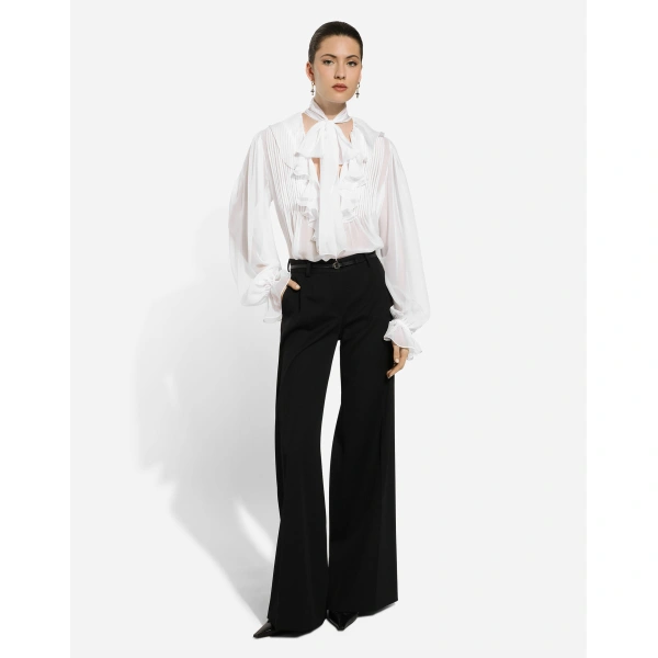Dolce & Gabbana Flared wool gabardine pants, view 5