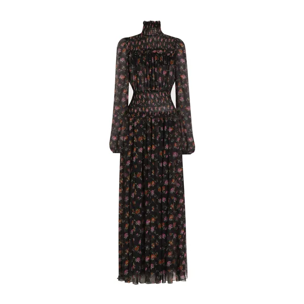 Dolce & Gabbana Floral-print long chiffon dress