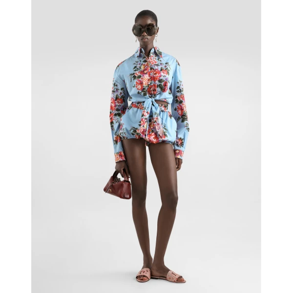 Dolce & Gabbana Flower bouquet-print cotton shirt, view 2