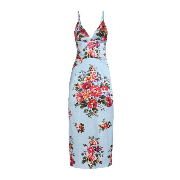 Dolce & Gabbana Flower bouquet-print satin dress