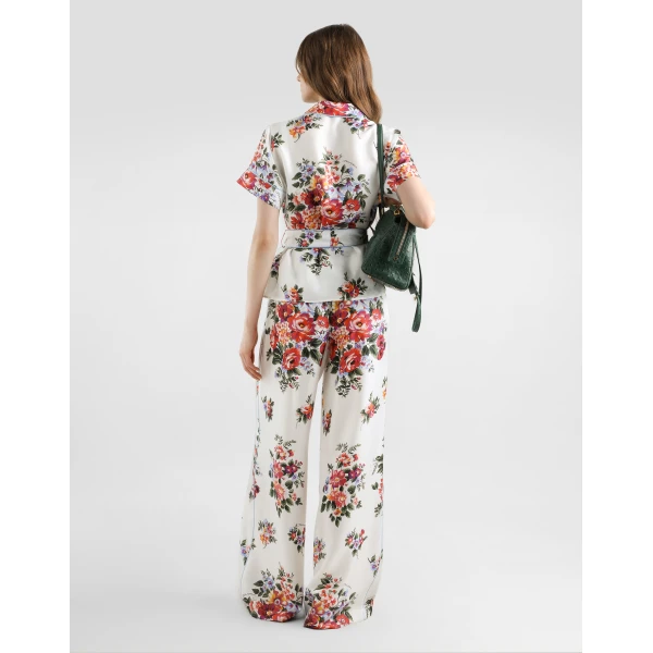 Dolce & Gabbana Flower bouquet-print twill vanity shirt, view 3