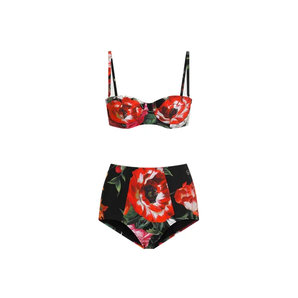 Dolce & Gabbana Flower-print padded bikini