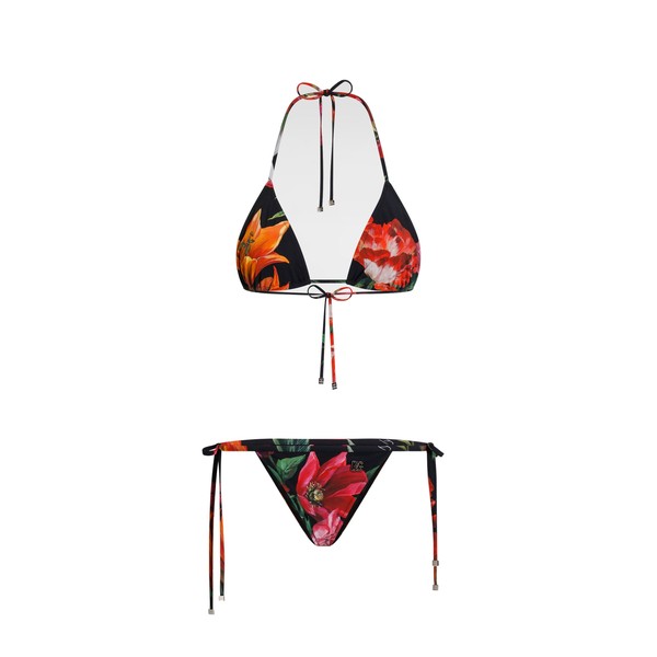 Dolce & Gabbana Flower-print triangle bikini