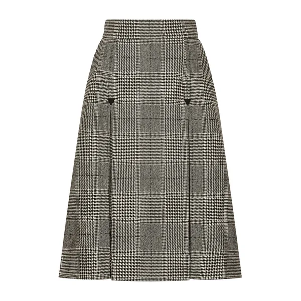 Dolce & Gabbana Glen plaid calf-length A-line skirt with pleats