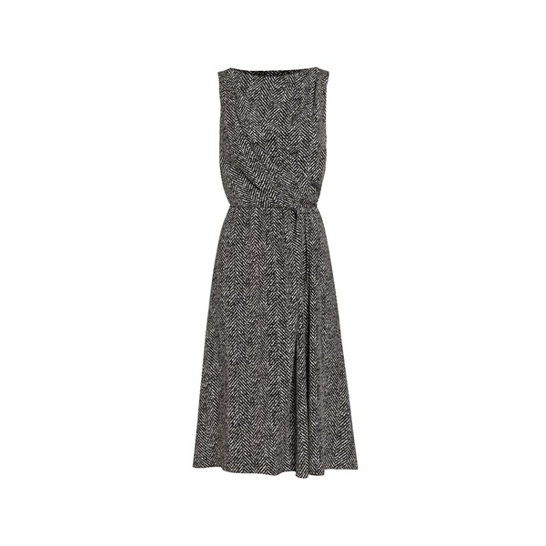 Dolce & Gabbana Heavy crêpe cocktail dress with chevron print