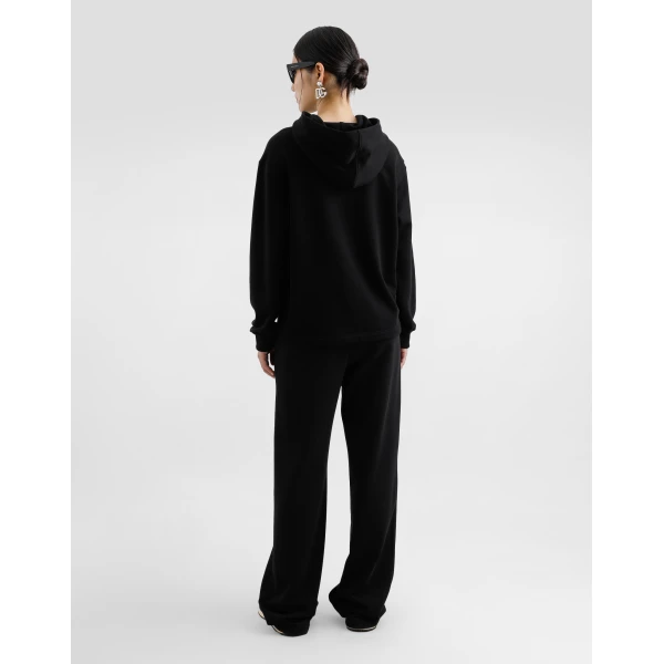 Dolce & Gabbana Jersey hoodie with DG embroidery, view 3