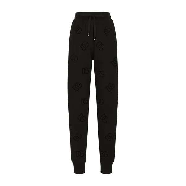 Dolce & Gabbana Jersey jogging pants with cut-out and DG logo
