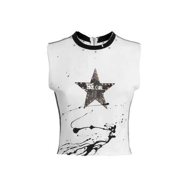 Dolce & Gabbana Jersey sleeveless t-shirt with print Top