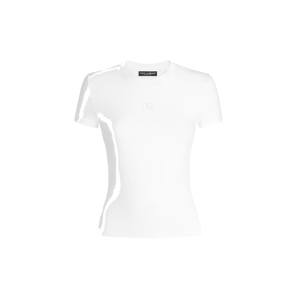 Dolce & Gabbana Jersey t-shirt with dg embroidery Top