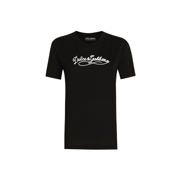Dolce & Gabbana Jersey t-shirt with embroidery Top