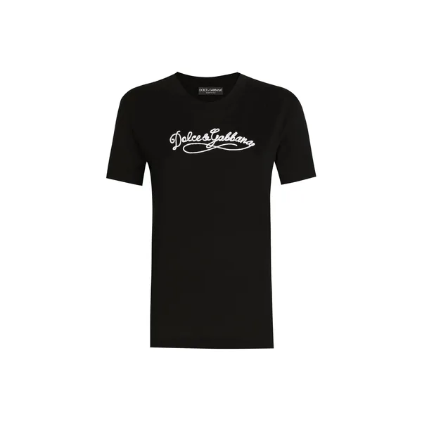 Dolce & Gabbana Jersey t-shirt with embroidery Top