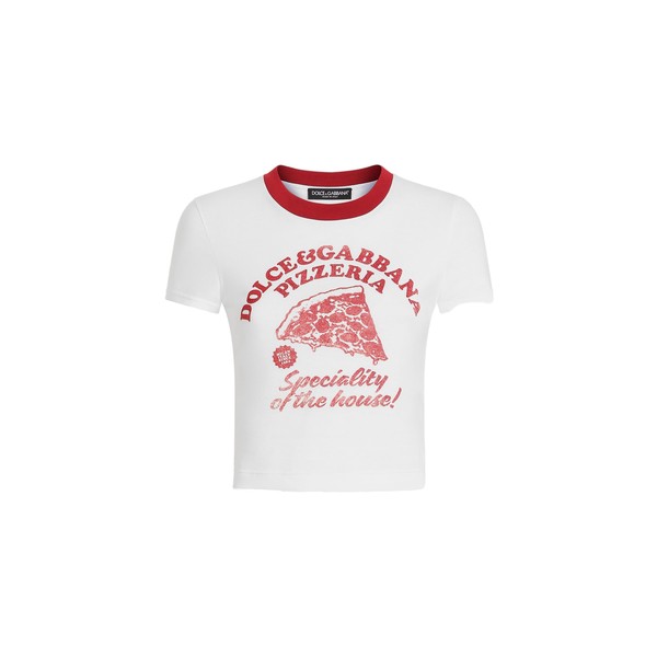 Dolce & Gabbana Jersey t-shirt with print Top