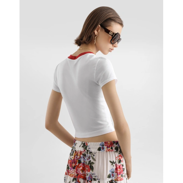 Dolce & Gabbana Jersey t-shirt with print Top, view 5