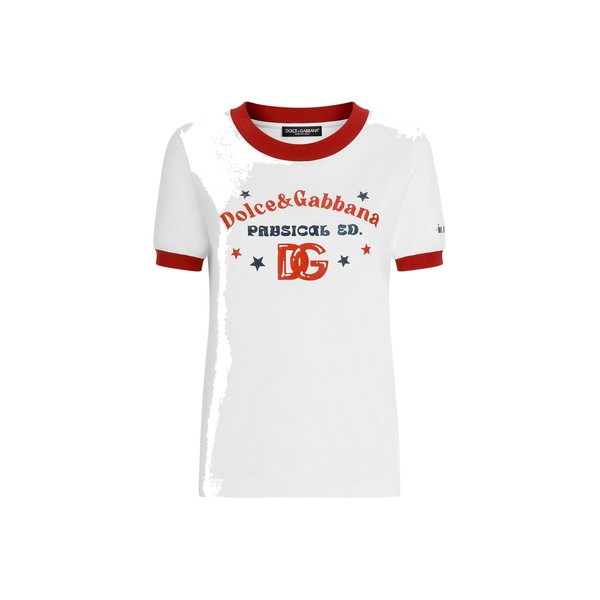 Dolce & Gabbana Jersey t-shirt with print Top
