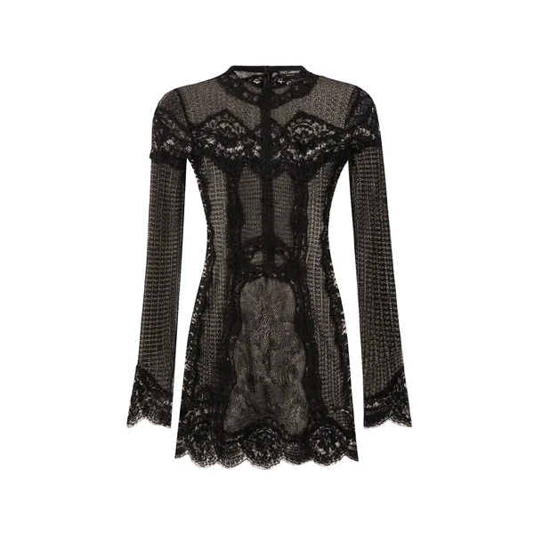 Dolce & Gabbana Knitted dress with lace