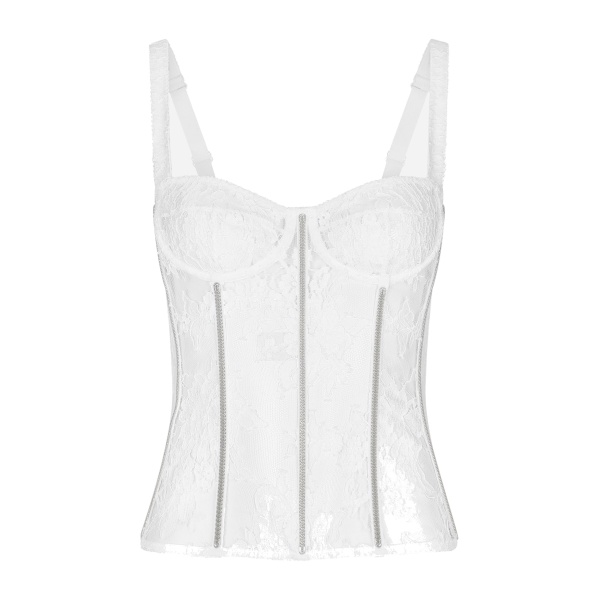 Dolce & Gabbana Lace lingerie bustier with straps Top